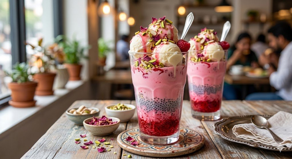 Mumbai‑Style Royal Rose Falooda Recipe