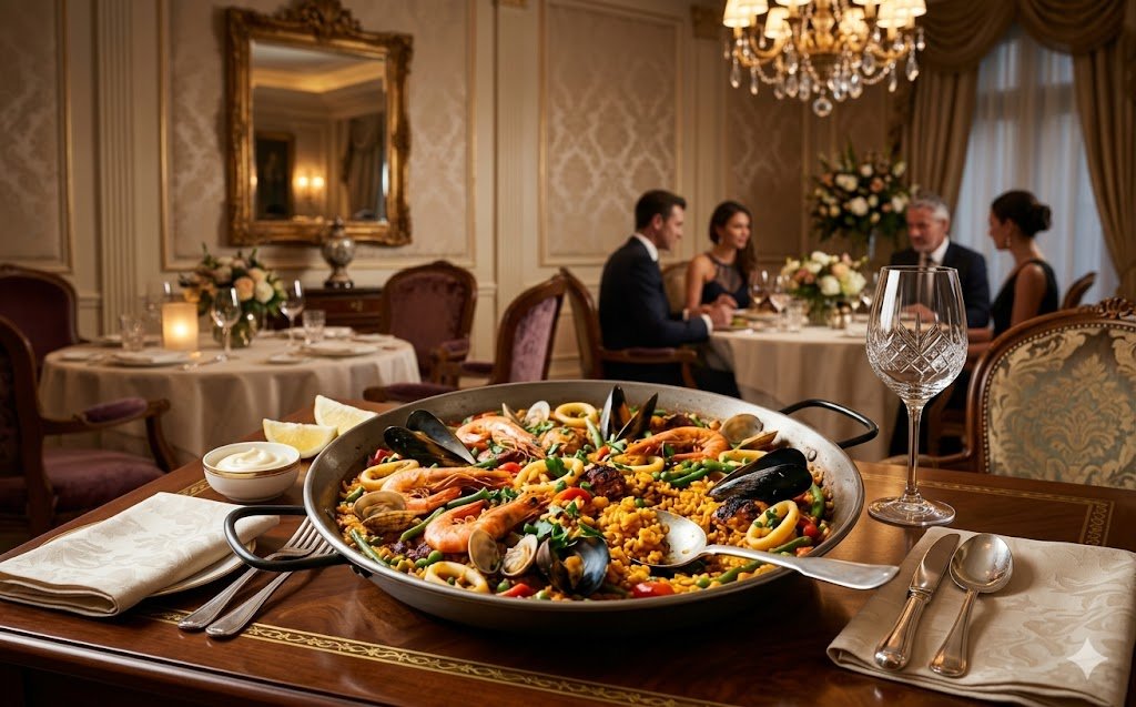 Paella, a Spanish Dish.