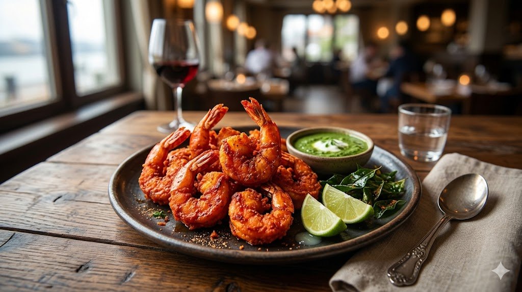 Prawns koliwada dish